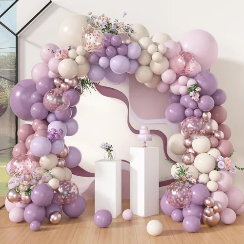 Miniatura 16 de Amandir Kit de Arco de Guirnalda de Globos Azul Polvoriento Verde de 173 Piezas, Globos de Confeti Azul Neblina Niebla Azul Ceniza Niebla Verde