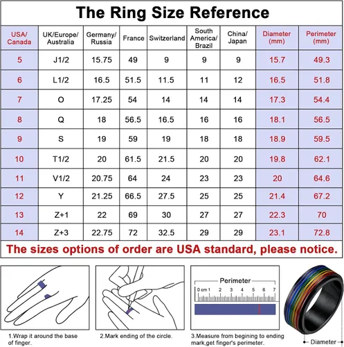 Miniatura 3 de FaithHeart LGBT - Anillos para ansiedad con diseño de arcoíris, acero inoxidableoro de 18 quilates chapado en oro de 18 quilates, joyería