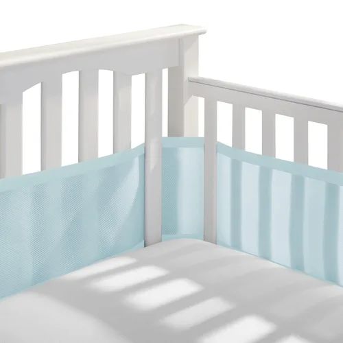 Miniatura 8 de BreathableBaby Forro de malla transpirable para cunas de tamaño completo, malla clásica de 3 mm, blanco (Tamaño 4FS cubre 3 o 4 lados)