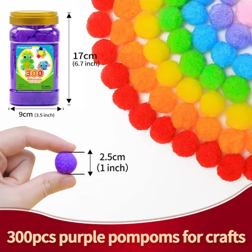 Miniatura 13 de Praisebank Pompones rojos, 90 unidades, 1.5 pulgadas, perfectos para artes y manualidades
