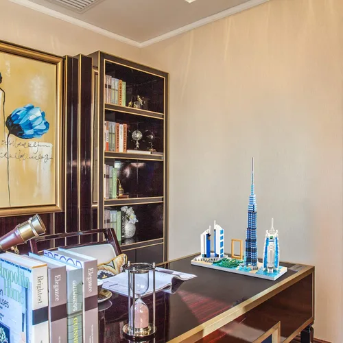 Miniatura 5 de Architecture Dubai Skyline - Kit de construcción de modelos coleccionables, juegos de microbloques para adultos, kit de modelo de regalo de 2545