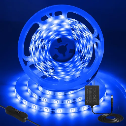 Miniatura 23 de Resistente al agua IP65, tira de luz LED flexible impermeable de 12 V, tiras de luz LED cortables de 16.4 pies, 300 unidades de cadena de Blanco