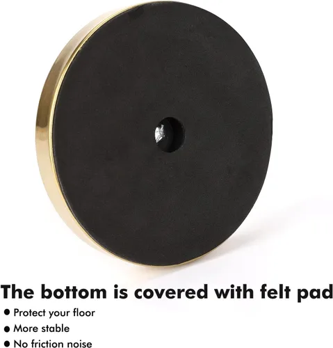 Miniatura 4 de Soporte de papel higiénico dorado, soporte de papel higiénico independiente con reserva para 4 rollos de repuesto, base resistente, estante