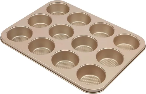 Miniatura 37 de David Burke Molde para hornear estriado de 9" - Molde para pasteles Bundt de acero al carbono - Bronce