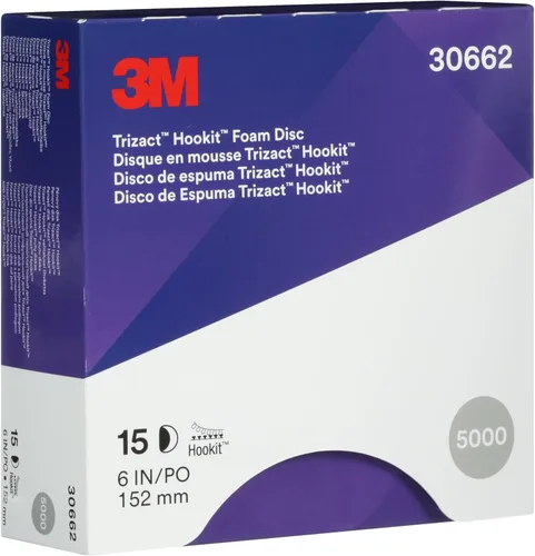 Miniatura 6 de 3M (30662) Hookit Trizact 6" 5000 disco de espuma tipo Grit
