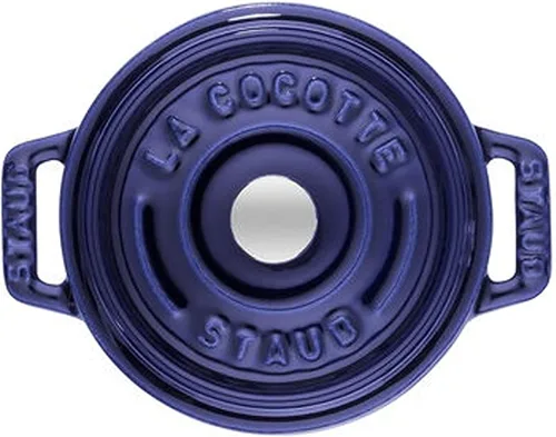Miniatura 5 de Staub Mini Cocotte Redondo de Hierro Fundido de 0.25 cuartos - Azul oscuro, fabricado en Francia