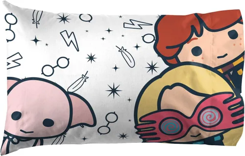 Miniatura 4 de Conjunto de ropa de cama de 5 piezas de Harry Potter para cama individual - Incluye Harry, Ron, Hermione y Luna - (Producto oficial de Harry Potter)