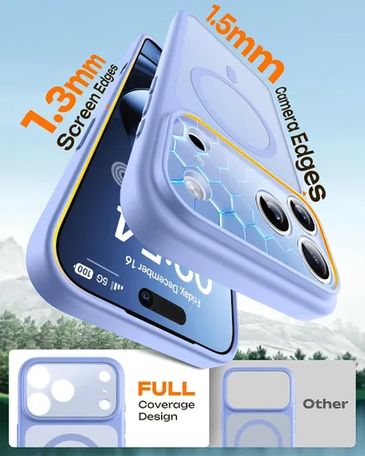 Miniatura 76 de TOCOL Funda para iPhone 11, compatible con Magsafe, protección completa de cámara, imanes integrados, protección contra caídas, funda translúcida
