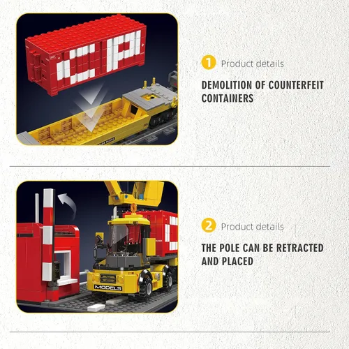 Miniatura 4 de Mould King 12027 MOC Technology EMD SD40-2 - Juego de bloques de construcción de trenes de locomotora diésel, con control remoto, 1170 piezas