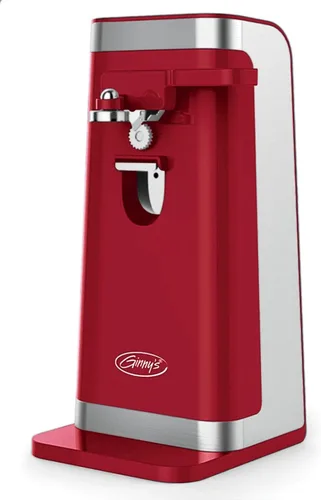 Miniatura 4 de Montgomery Ward Ginny's - Abrelatas eléctrico de 50 W con hoja de acero inoxidable y afilador de cuchillos (negro)