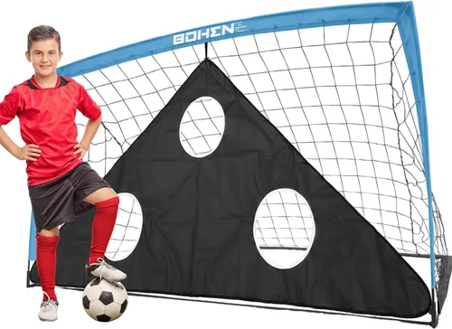 Miniatura 21 de BOHEN 6x4 FT / 9x5 FT Kids Soccer Goals with Carry Bag, Portable Folding Soccer Net for Backyard Training, Indoor/Outdoor Use for Youth and Adult