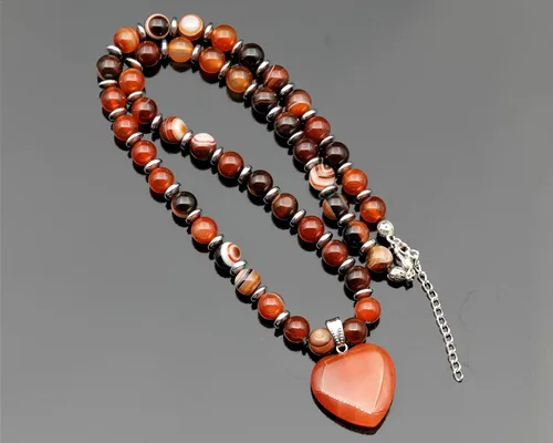 Miniatura 101 de Colgante de corazón de aventurina natural, Collar de cuentas de aventurina genuina, Collar de piedra verde, Collar de piedras preciosas, Cuentas