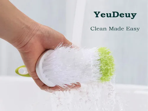 Miniatura 6 de Cepillo de limpieza para limpieza, limpiador de ducha resistente con cerdas rígidas para bañera, fregadero, suelo, azulejos y alfombras, paquete