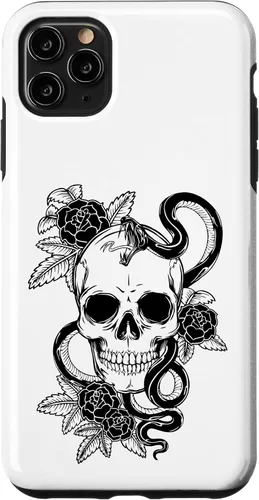 Miniatura 13 de Gothic Flower Skull Snake Roses Case for iPhone 16