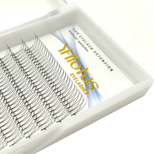 Miniatura 5 de Pro Made - Extensiones de pestañas 2D con volumen de 0.004 in de grosor, tallo corto ruso, natural, suave, 0.315-0.591 in, extensiones 2D