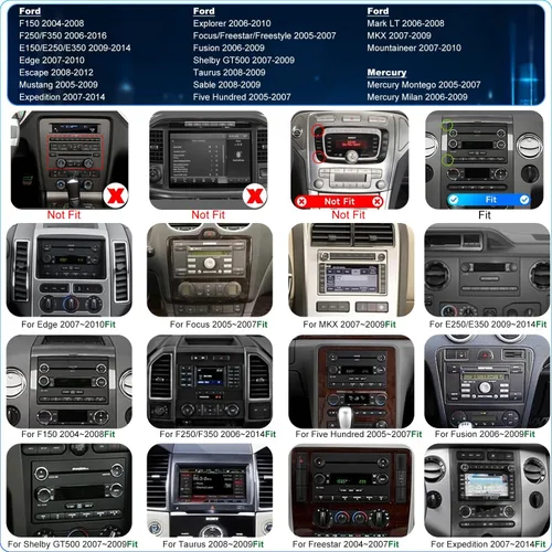 Miniatura 2 de Actualización de radio para Ford F150 2004-2008, F250 2006-2016, Ford E150/E250/E350 2009-2014, Expedition 2007-2014, Explorer Escape 7 pulgadas