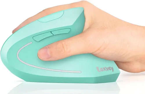 Miniatura 14 de Lekvey Ratón ergonómico, ratón vertical inalámbrico, ratón recargable óptico 2.4G para túnel carpiano: 800/1200/1600 DPI, 6 botones, para laptop