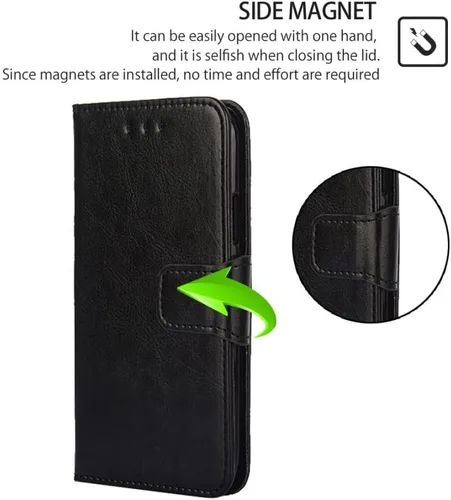 Miniatura 4 de Funda tipo cartera compatible con Motorola Moto G Play (2023), de piel sintética, a prueba de golpes, para Motorola Moto G Play (2023), de 6.5 Negro