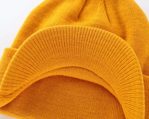 Miniatura 68 de Home Prefer - Gorro de invierno para hombre con visera, cálida y doble punto.