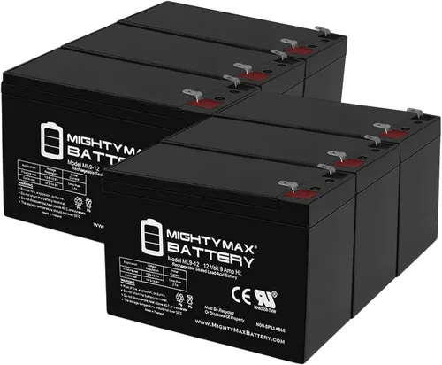 Mighty Max Battery Reemplazo de batería de 12V 9Ah para Vision CP1272, CP1290-6 Pack