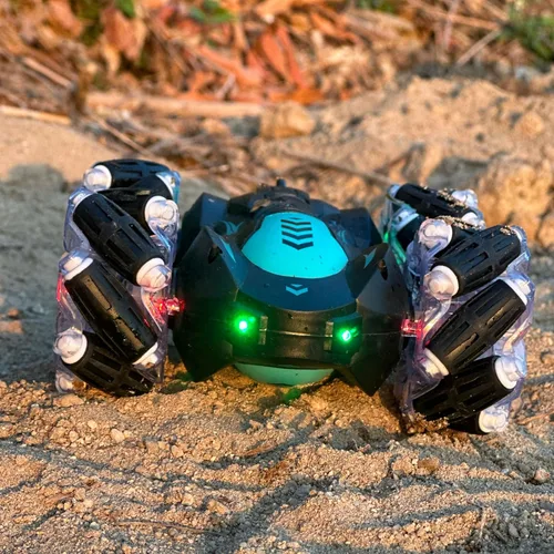 Miniatura 7 de Auto de Acrobacias RC con Detección de Gestos con Luz, 2.4G 4WD Controlado a Mano por Gravedad Auto de Juguete con Control Remoto con Giros de 360°