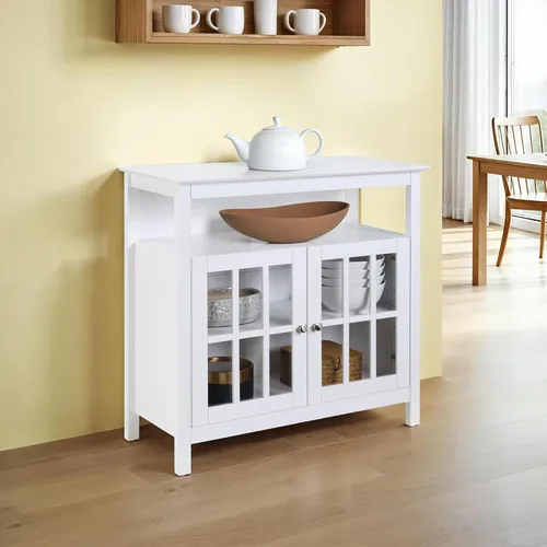 Miniatura 2 de Convenience Concepts Big Sur Highboy Soporte de TV de 36 pulgadas, moderno centro de entretenimiento para televisores de hasta 40 pulgadas, armario