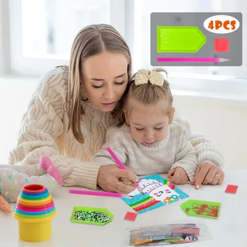 Miniatura 2 de Kits de Arte de Diamante Labeol para Niños, Manualidades para Niñas de 6-8-10-12 años, Arte de Diamante Fácil para Hacerlo Tú Mismo, Adhesivos