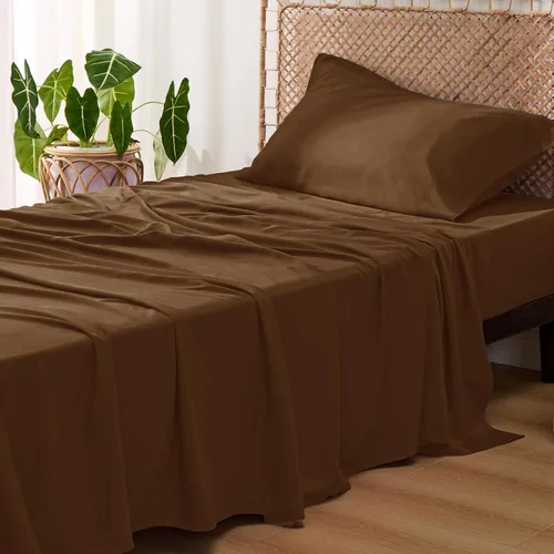 Miniatura 59 de Bedsure Juego de sábanas de tamaño King, sábanas refrescantes King, rayón derivado del bambú, bolsillo profundo de hasta 16 pulgadas, sábanas 03