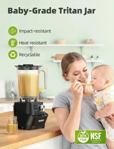 Miniatura 5 de Nuwave Infinity - Licuadora comercial, licuadora resistente para batidos con motor de cobre de 2.5HP y cuchillas cortadas con láser, dura 100 años