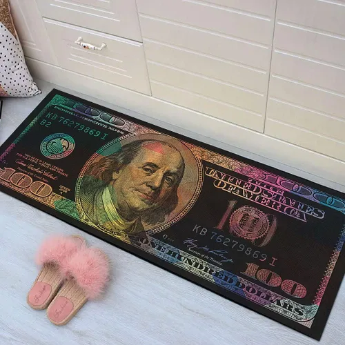 Miniatura 30 de GUBIYU Alfombra de baño negra para baño, alfombra negra y dorada, alfombra de área grande, alfombra de área moderna, alfombra de piso de cien
