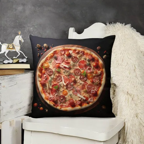 Miniatura 16 de Pots and Pans, Kitchen Clock and Cooking Art Velvet Square Decorative Throw Pillow Covers 12 "x12 Throw Pillow Covers for Outdoor Home Decor