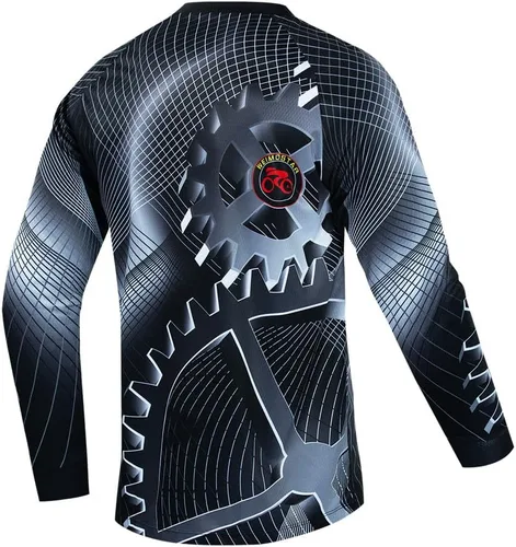 Miniatura 141 de Hotlion Camiseta de ciclismo para hombre, manga larga, MTB Motocross, ropa de carreras todoterreno