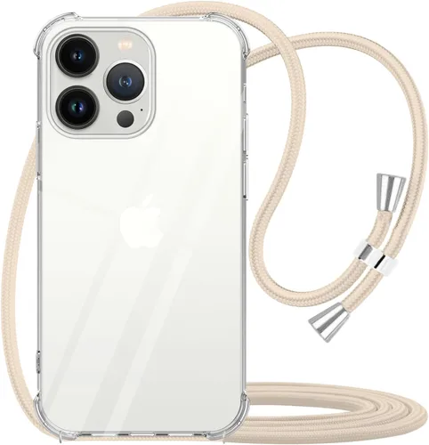 Miniatura 19 de Funda cruzada para iPhone 13 Mini, transparente, ajustable, para el hombro, correa de cordón, para mujeres y niñas, funda protectora delgada suave