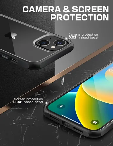 Miniatura 5 de SUPCASE Unicorn Beetle Style Series - Funda para iPhone 14 / iPhone 13, funda protectora híbrida delgada y transparente (negro)