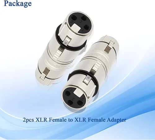 Miniatura 7 de Adaptador de acoplador XLR hembra a hembra de 3 pines conector XLR para cables de audio o sistemas PA 2 unids