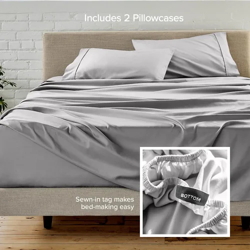 Miniatura 4 de Bare Home Hotel Luxury - Juego de sábanas Twin XL, extra suave, 4 piezas, bolsillos profundos, fácil ajuste, fresco y transpirable, resistente a
