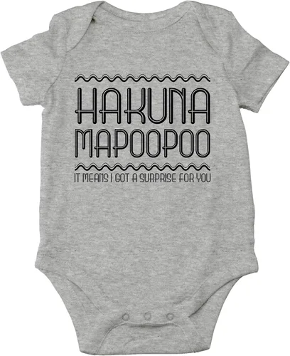 CBTwear Hakuna Mapoopoo - Ropa de bebé - Divertidos trajes para recién nacidos para niños y niñas