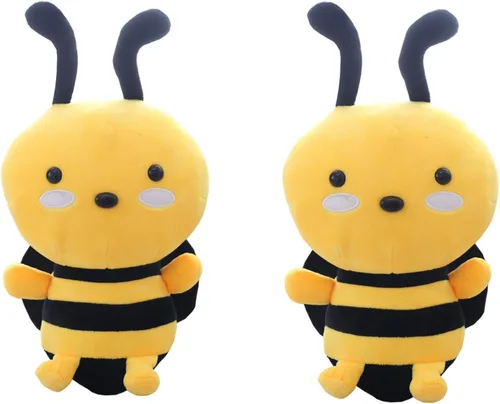2 piezas de animales de peluche de abejorros suaves para decoración de fiesta, 7.9 pulgadas