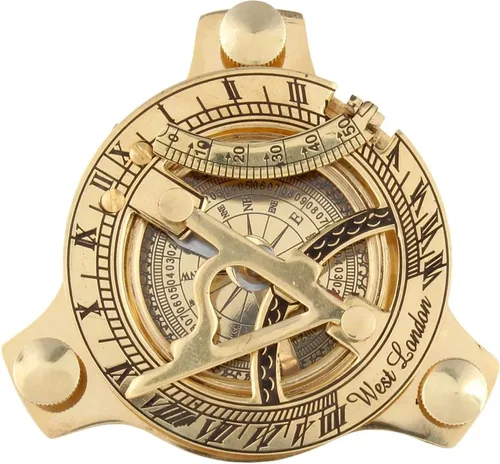 Miniatura 8 de Decor&More Reloj de escritorio elegante de una cara con brújula antigua para rastrear senderismo atemporal decoración del hogar, regalo ideal