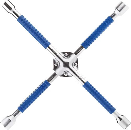 Cartman - Llave universal de tubo de 46 cm, llave de hierro antideslizante de 4 vías para neumáticos