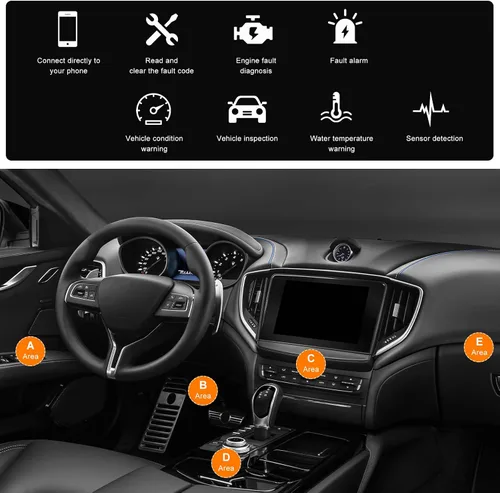 Miniatura 5 de Escáner Bluetooth OBD2 para automóvil, herramienta de escaneo OBDII inalámbrico, lector de código de diagnóstico de motor automático, probador