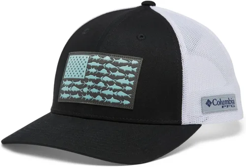 Miniatura 1042 de Columbia - Gorra de malla con bandera con árboles unisex para adultos, corona alta