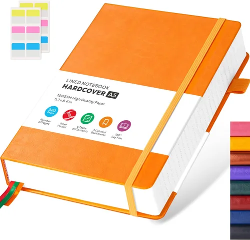 Miniatura 30 de FOCUS DAY Cuaderno de Cuero con Páginas Rayadas, 320 Páginas Cuaderno de Tapa Dura para Escribir y Tomar Notas para Mujeres y Hombres, B5