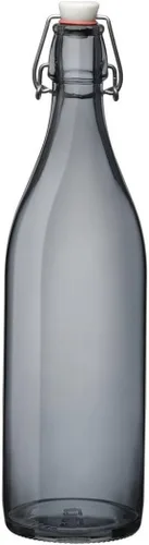 Miniatura 5 de Bormioli Rocco Giara Botella de bebida con tapa de abrazadera, 33.75 onzas, recipiente de vidrio a prueba de fugas para jugos y aderezos caseros
