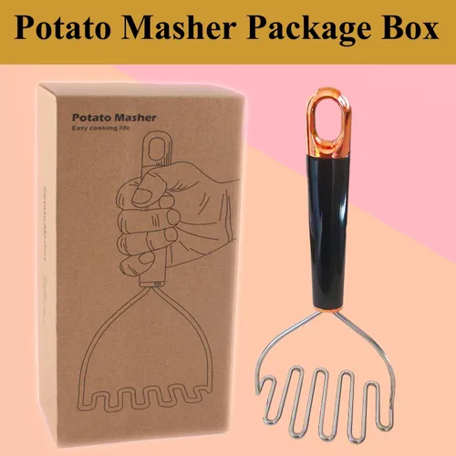 Miniatura 5 de COKEENA Triturador profesional de papas de acero inoxidable 304, triturador de papas resistente, triturador de alambre de metal para cocina