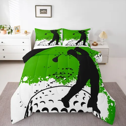 Miniatura 22 de Erosebridal Juego de ropa de cama de baloncesto tamaño individual para niños, juego de edredón deportivo para cancha de baloncesto, edredón marrón