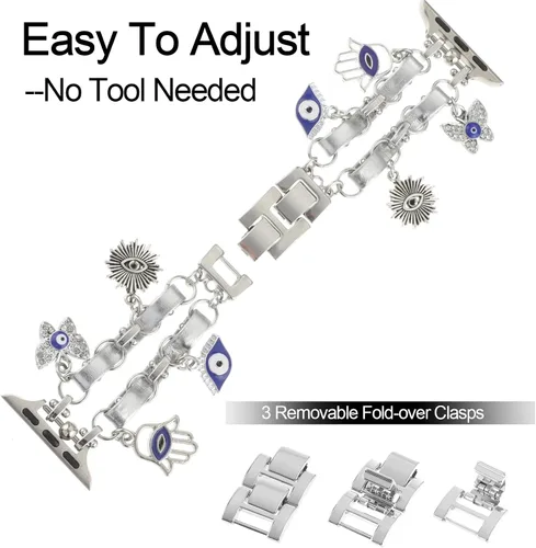 Miniatura 2 de Elegante pulsera compatible con Apple Watch Band de 1.496 pulgadas, 1.575 pulgadas, 1.614 pulgadas, 1.654 pulgadas, 1.732 pulgadas, 1.772 pulgadas