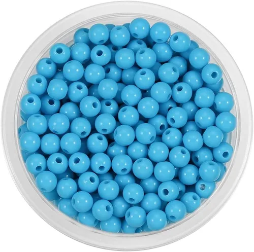 Miniatura 7 de 200 cuentas redondas acrílicas de 0.394 a 0.787 pulgadas (6 a 0.787 in) de color caramelo, cuentas espaciadoras sueltas para manualidades para hacer