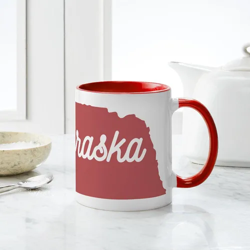 Miniatura 91 de CafePress I Love Nebraska Taza de café de cerámica de 11 oz (11.0 fl oz)