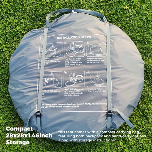 Miniatura 6 de 4/6 Person Easy Pop Up Tent, Waterproof, Automatic Setup,2 Doors-Instant Family Tents for Camping, Hiking & Traveling